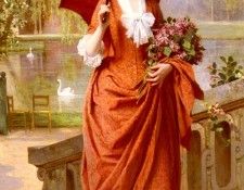 Caraud Joseph Caraud The Red Parasol. , 