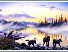 bs-na- Hans Christoph Kappel- Alaskan Morning- Wolves. , Hans Christoph