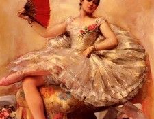 Comerre Leon Francois Portrait Of The Ballerina Rosita Mauri. Comerre,  