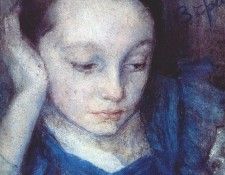 malyutin portrait of the artists daughter 1909. , 