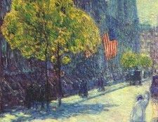 hassam just off the avenue, fifty-third street, may 1916. , 