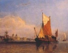 cooke a hay barge off greenwich c1835. ,  