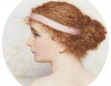 A head study of a girl. Bulleid  