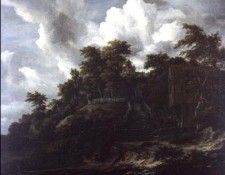 Ruisdael,J. Wooden hillside with a view of Castle Bentheim, . ��������, ���� ���