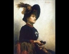 Portrait of a Lady with Opera Glasses. Bilinskika, ���� Bohdanowicz