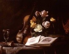 Still Life with Violin and Roses. Hyde, 