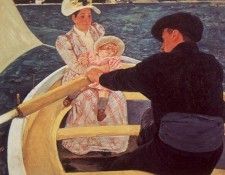 CASSAT - A RIDE IN A ROWING BOAT, 1894, OIL ON CANVAS.  