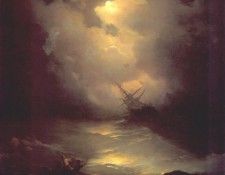 aivazovsky storm in the north sea 1865.   