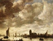 Goyen Jan van View of the Merwede before Dordrecht. ,  