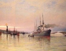 Dommelshuizen Cornelis Christiaan A View Of New York Harbor. Dommelshuizen,  