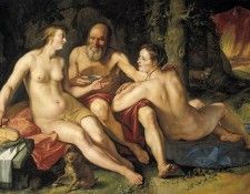 GOLTZIUS Hendrick Lot And His Daughters. , 