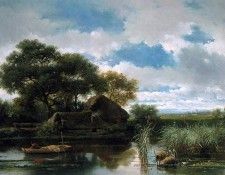 Roelofs Willem Fisherman near a farm Sun. , 
