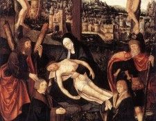 CORNELISZ VAN OOSTSANEN Jacob Crucifixion With Donors And Saints. Oostsanen,   Cornelisz