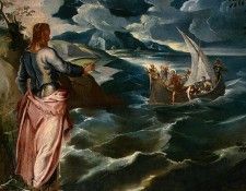 TINTORETTO CHRIST AT THE SEA OF GALILEE, C. 1575-1580, DETAL. ����������, �����