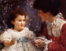 Alma Tadema Mrs George Lewis and Her Daughter Elizabeth. - 