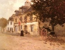 Thaulow Frits A Village Street In France. Thaulow 