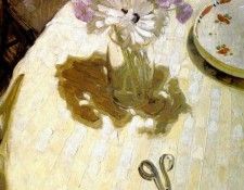 nicholson mauve primulas on table 1928. ��������