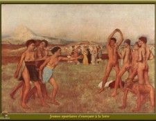 PO Degas 17 Jeunes spartiates sexer�ant � la lutte(1860). ����, �����-������-����