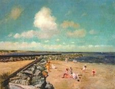 chase morning at the breakwater, shinnecock c1897. 