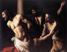 Caravaggio - Christ At The Column. Караваджо, Микеланджело Меризи да