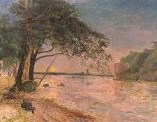 Wahlberg Alfred View Of Kronenberg Castle At Sunset. , 