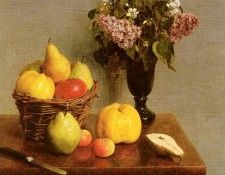 Fantin Latour Henri Still Life With Flowers And Fruit. ������-�����, �����-����-���-������