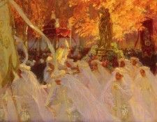 Guillonet Octave Denis Victor La Procession. Guillonet, Octave  