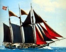 dk tall ships elinor foreyard schooner lyr 1906. , DK
