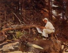 Sargent John Singer The Artist Sketching. ��������, ���� ������