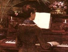 Abbema Louise At The Piano. Abbema 