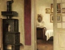 Holsoe Carl An Interior With A Stove. Holsoe,  