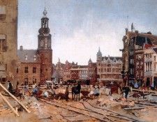 Vreedenburgh Cornelis Work In Progress On Muntplein In Amste. Vreedenburgh, 