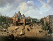 Kruyff de Cornelis The Nieuwmarkt with the St. Antonys Waag Sun. Kruyff 