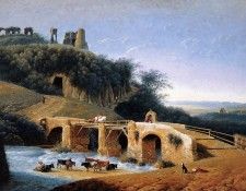 Knip Augustus Landscape with a ruin on a hill Sun. Knip 