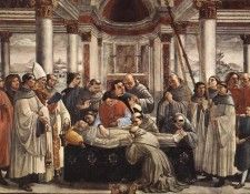 GHIRLANDAIO THE DEATH OF ST FRANCIS CAPPELLA SASSETTI STR. ����������, ��������