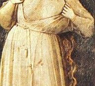 Giotto The Seven Vices  Wrath, 1306, 120x55 cm, Arena chapel.   
