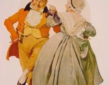 Merry Christmas Couple Dancing. Рокуэлл, Норман
