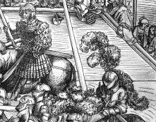 Cranach d.a. Tournament with Lances, detail, 1509, woodcut, . ,  