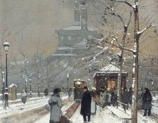 FIGURES in the snow Paris. ,  Laloue