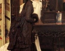 Young Ladies Looking at Japanese Objects. Tissot,  