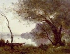 Corot The Boatman of Mortefontaine, ca 1865-1870, 60.9x89.8 . , --