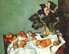 cezanne still life- apples and pot of primroses early-1890s. ������, ����