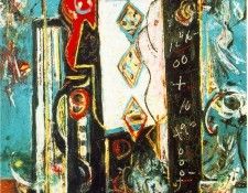 Pollock Male and female, 1942 (240 Kb)  Oil on canvas, Phila. ������, �������