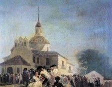 GOYA Francisco de Pilgrimage to the Church of San Isidro.   ,  
