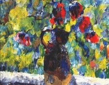 rozhdestvensky flowers on a window 1919. ��������������