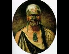 Te Aho a noted Waikato warrior 1902 63.5x54cm. , 