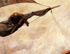 Krohg Christian Fixing The Sail. , 