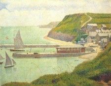 seurat port-en-bessin (the outer harbor at high tide) 1888. , 