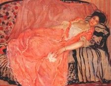 frieseke portrait of madame gely no 1 (on the couch) c1907. Frieseke,  