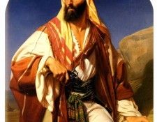 Guffens Godfried A Bedouin Chieftain and A Bedouin Woman-A Pair Of Paintings Pic1. Guffens, 